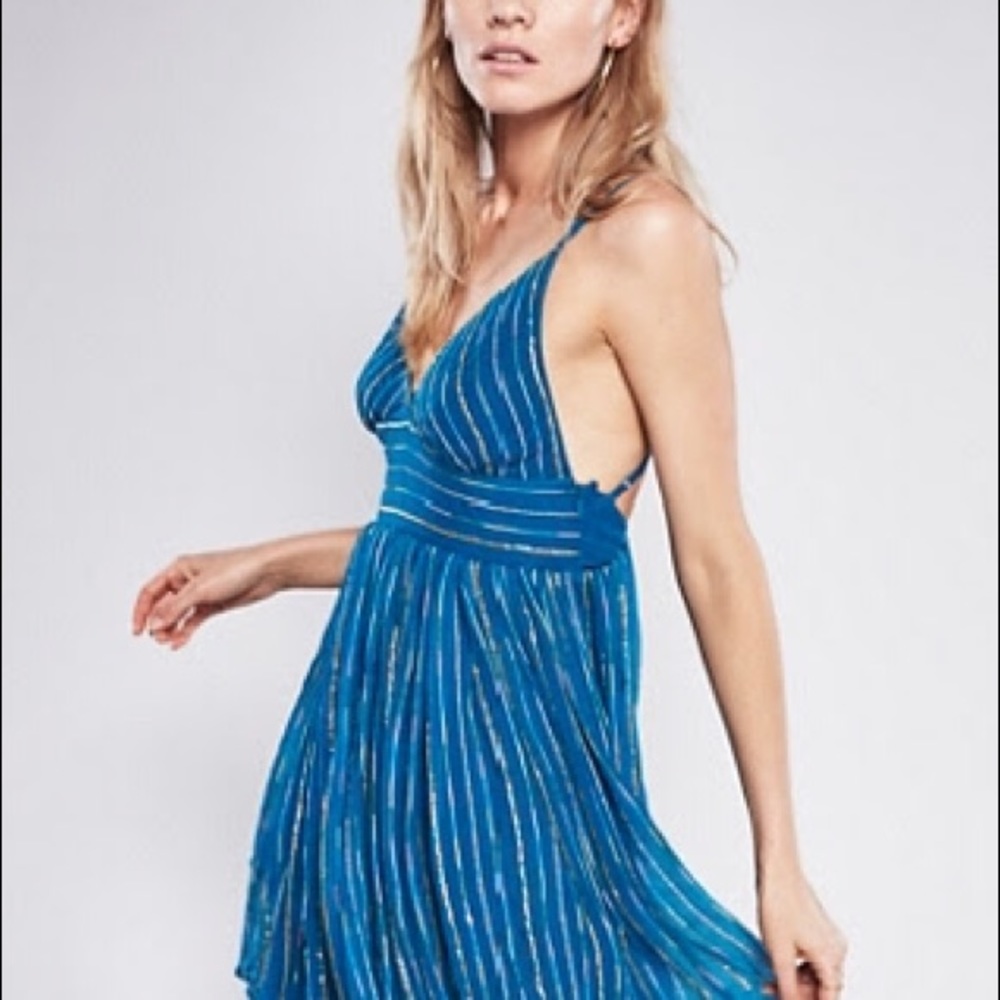 Free people Like A Dream Dress turquoise blue